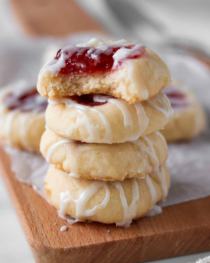 The Easiest Jam Thumbprint Cookies - Shaken Together